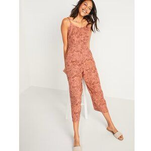 Old Navy Terracotta Floral Jumpsuit